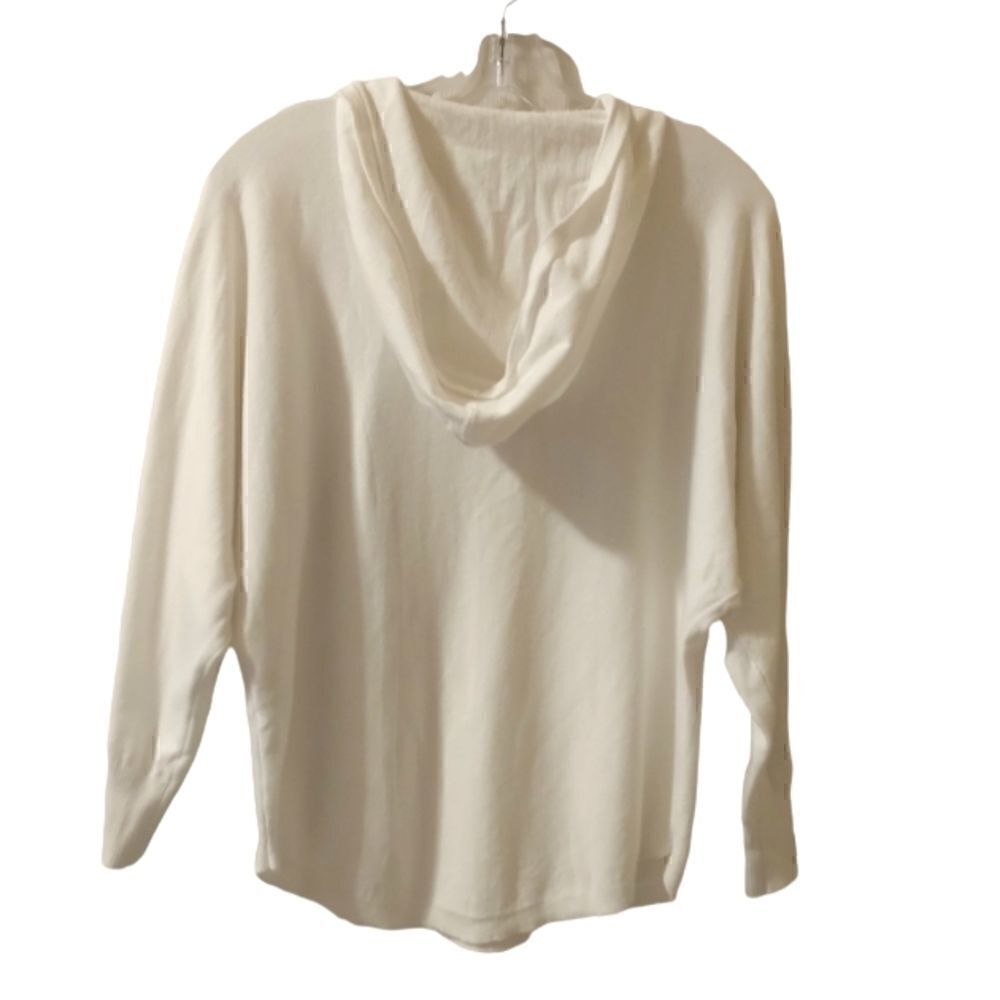 Aaeda hooded white pullover sweater sweatshirt size S - Picture 2 of 5
